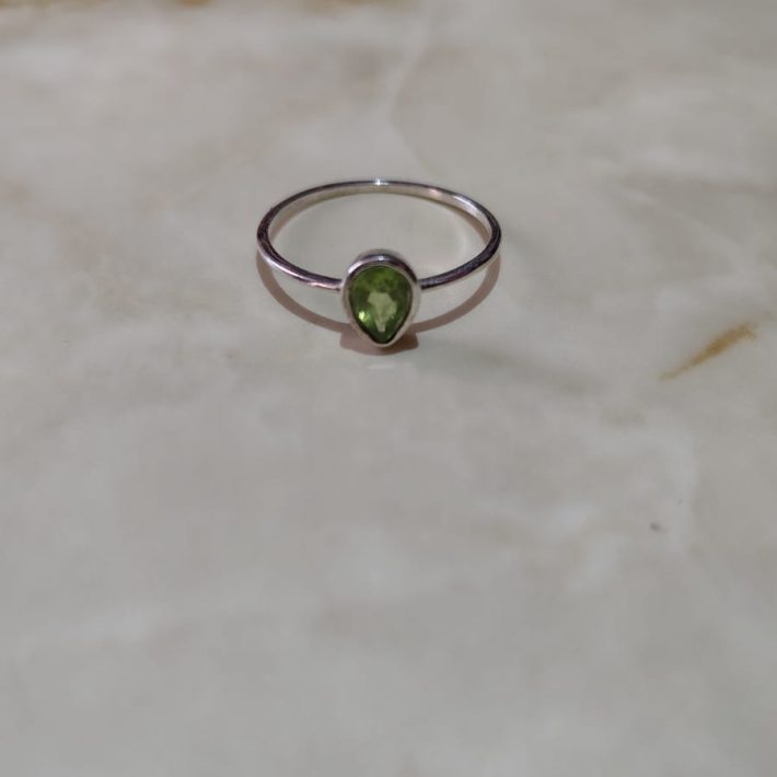 Anillo Plata 925 Circón Peridoto