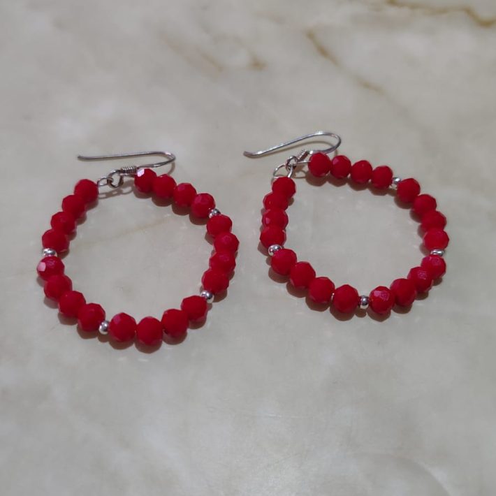 Aro Colgante Piedra Roja