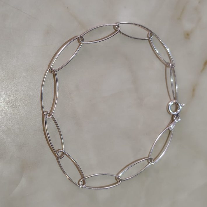 Pulsera Plata 925 Lisa Ovalada