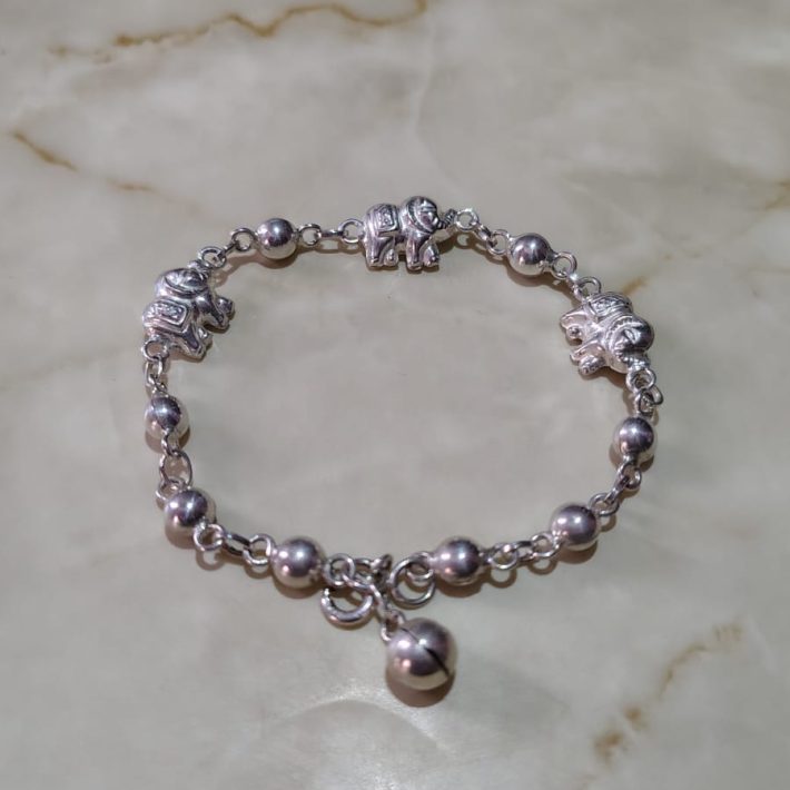 Pulsera Plata 925 Dije Elefante