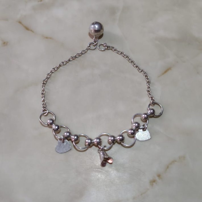 Pulsera Plata 925 Dije Copihue