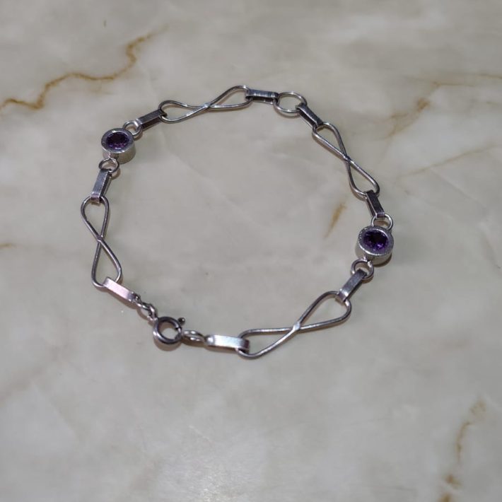 Pulsera Plata 925 Eslabón Circón