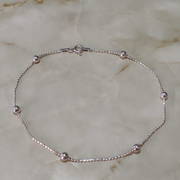 Pulsera Plata 925 Esferas Clásica